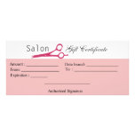 Salon Gift Certificate Rack Card Design
