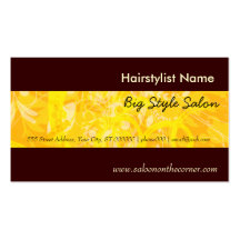 Salon Hair Stylist Stylish Gold Business Card