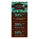 Salon Marketing Cards Blue Brown Floral Elegant rack cards