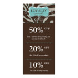 Salon Marketing Cards Blue Brown Zebra rack cards