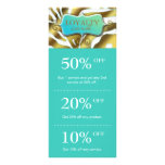 Salon Marketing Cards Blue Gold Zebra rack cards