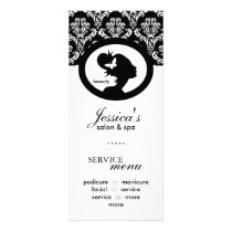 Salon Marketing Cards Butterfly Woman Silhouette