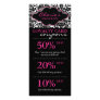 Salon Marketing Cards Damask Pink Floral