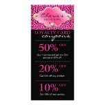 Salon Marketing Cards Leopard Jewellery Pink Gold rack cards