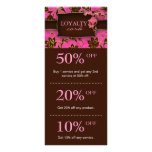 Salon Marketing Cards Pink Brown Floral Elegant rack cards