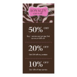 Salon Marketing Cards Pink Brown Zebra rack cards