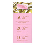 Salon Marketing Cards Pink Gold Zebra rack cards