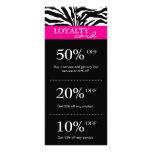 Salon Marketing Cards Zebra Pink Black rack cards