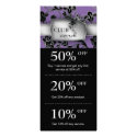 Salon Marketing Club Cards Floral Purple rack cards