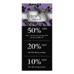 Salon Marketing Club Cards Floral Purple rack cards