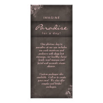Salon Rack Card Floral Vintage Pink Taupe Brown