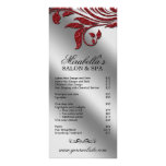 Salon Rack Card Jewellery Leaf Floral Red Sparkle rack cards