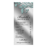 Salon Rack Card Jewellery Leaf Floral Teal Sparkle rack cards