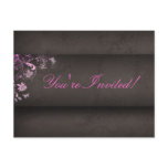 Salon Spa Butterfly Postcard Invitation pink