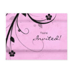 Salon Spa Floral Postcard Invitation watery pink