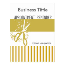 Salon  Stylist Appointment Reminder Postcards
