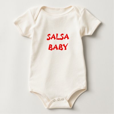 SALSA BABY ONE PIECE TSHIRT by liccardoenterprises