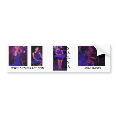 SALSA DANCE IMAGES BUMPER STICKER by liccardoenterprises