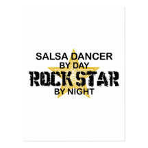 Salsa Dancer Rock Star by Night Postcard