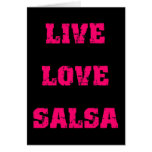 Salsa dancing greeting card