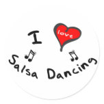 Salsa Dancing Gifts - I Heart Salsa Dancing stickers
