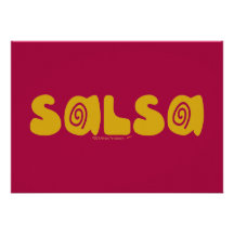 Salsa Dancing Gold Swirls Customisable Announcements