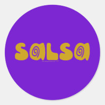 Salsa Dancing Gold Swirls Customisable Sticker