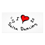 Salsa Dancing I Heart-Love Gift photo cards