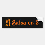 Salsa On Two Dancing Custom Dancer Bumper Sticker