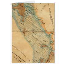 Salt marsh and tide lands map greeting card