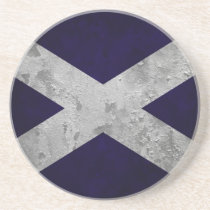 Saltire Grunge coasters