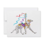 Saluki Carousel White invitations