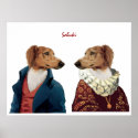 Saluki couple poster posters