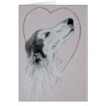 Saluki Dog Valentine's Day Card