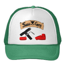 saluki grey banner skate tool and wheels trucker hats