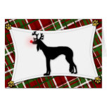 Saluki Reindeer Christmas Card