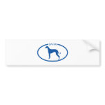 Saluki Silhouette Bumper Sticker bumper stickers