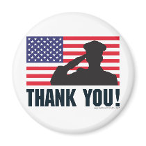 Salute Fridge Magnet