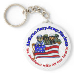 Salute to Troops Keychains