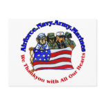 Salute to Troops Post Card
