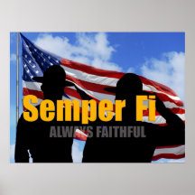 Saluting Sergeants - Semper Fi Posters
