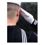 Saluting the Vietnam Memorial Wall Post Card