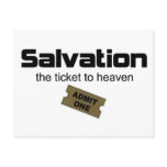 Salvation is the only ticket to heaven post card