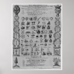 Salve Hieroglyphicum Votivum Latin Symbols Anagram posters