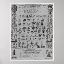Salve Hieroglyphicum Votivum Latin Symbols Anagram Posters