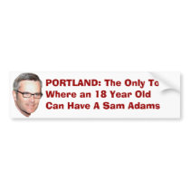 Sam Adams - Portland Bumper Sticker