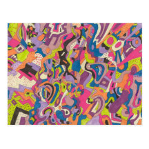 "Samba" Abstract Post Cards