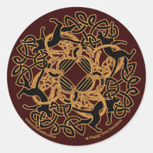 Samhain Celtic Cats Knotwork Stickers