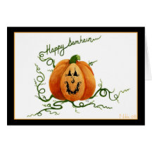 Samhain Pumpkin Card