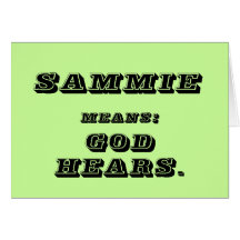 Sammie Greeting Card